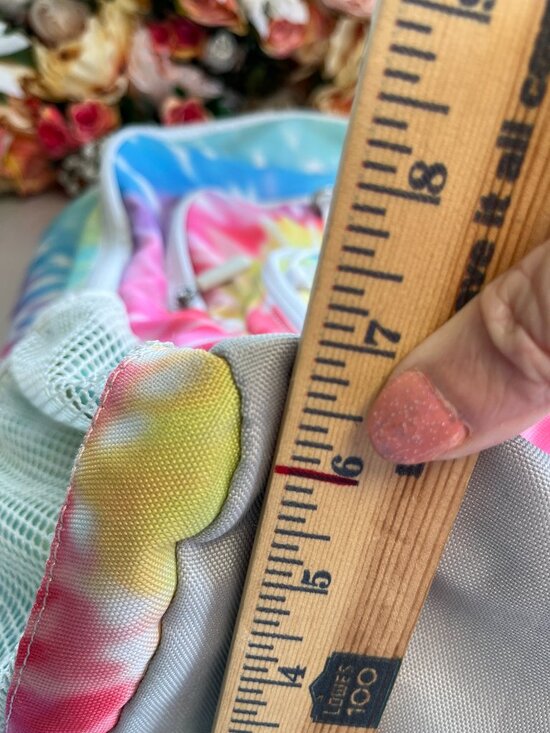 PB Teen Tie Dye Backpack Pastel Rainbow School Travel Book Bag Adjustable main image 9